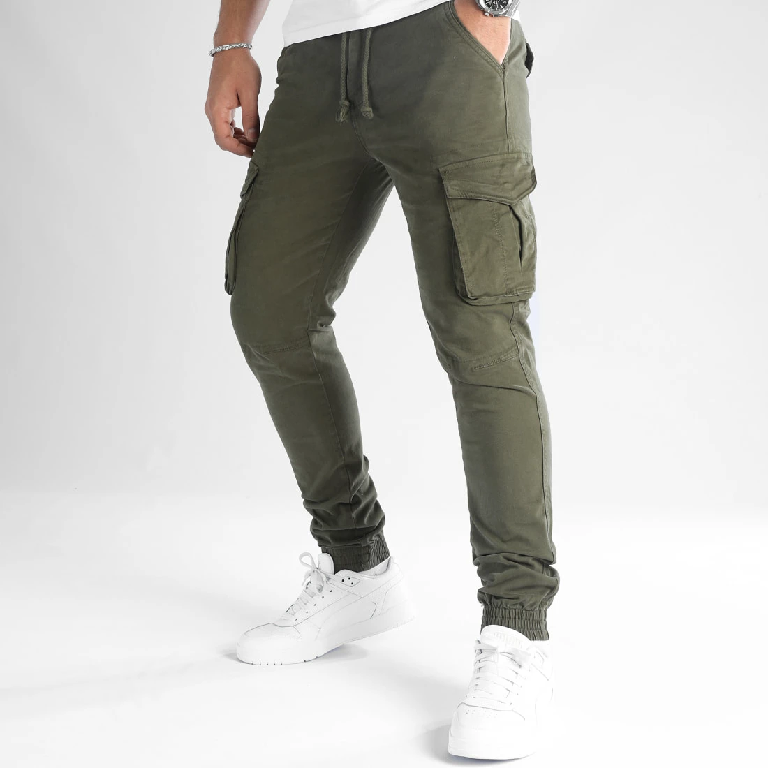 Meilleure affaire ⭐ Pantalon Cargo XQ05 Vert Kaki de John H 🌟 4 Meilleure affaire ⭐ Pantalon Cargo XQ05 Vert Kaki de John H 🌟 – Image 2