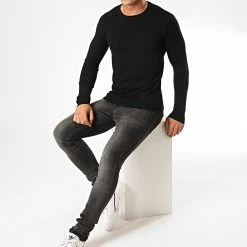 Grosses soldes 🔥 Pull ZW002 Noir de John H 🛒 -John H Soldes john h 201825 ZW002 BLACK 20191025T120713 03