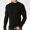 Meilleure vente 👍 Pull Col Roulé ZW001 Noir de John H 🌟