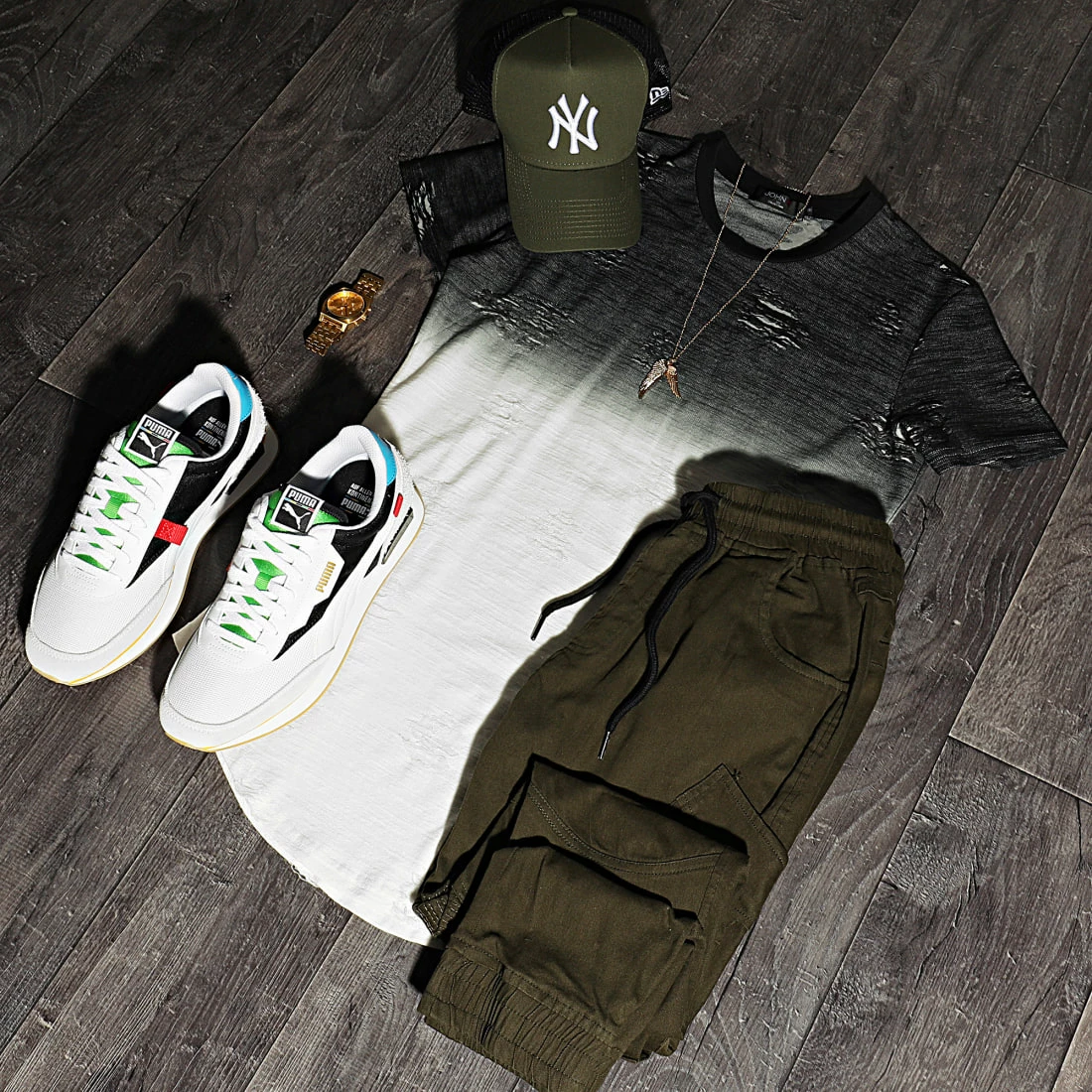 Remise 😍 Tee 👚 Shirt Oversize Slim Fit T2072 Noir Blanc Dégradé de John H 🥰 7 Remise 😍 Tee 👚 Shirt Oversize Slim Fit T2072 Noir Blanc Dégradé de John H 🥰 – Image 6