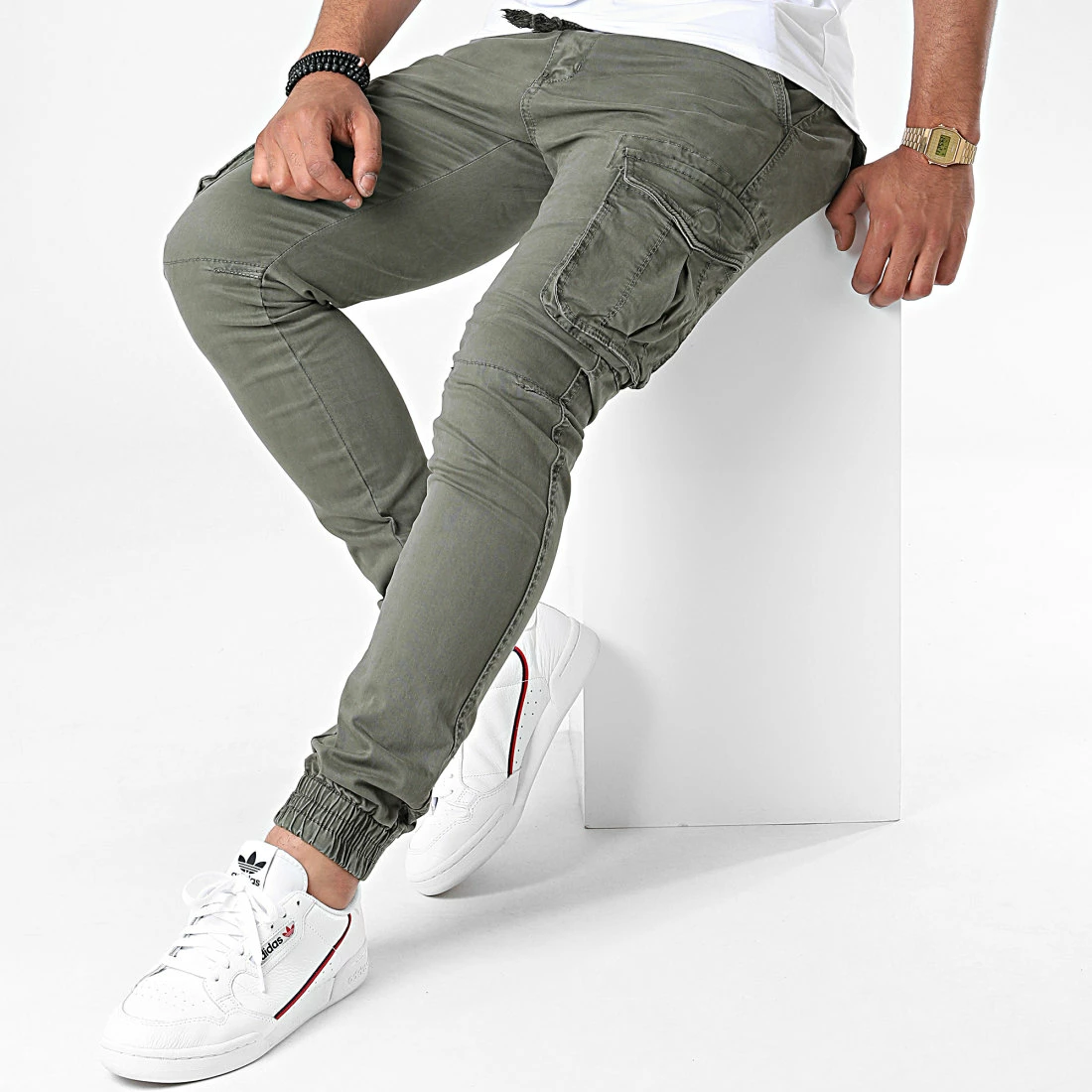 Budget 😍 Pantalon Cargo XQ05 Vert de John H 🎁 5 Budget 😍 Pantalon Cargo XQ05 Vert de John H 🎁 – Image 3