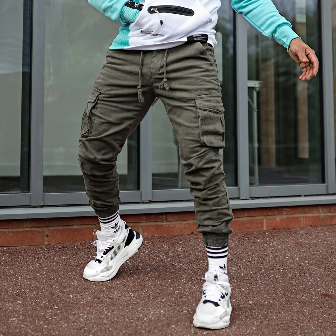 Budget 😍 Pantalon Cargo XQ05 Vert de John H 🎁 7 Budget 😍 Pantalon Cargo XQ05 Vert de John H 🎁 – Image 5