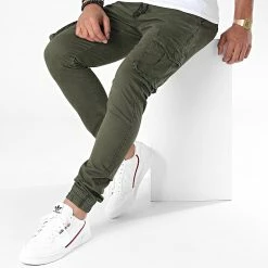 Coupon 👍 Pantalon Cargo XQ03 Vert Kaki de John H ⌛ -John H Soldes john h 223067 XQ03 GREEN 20200825T164417 03