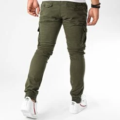 Tout neuf 🛒 Pantalon Cargo XQ01 Vert Kaki de John H ✔️ -John H Soldes john h 223073 XQ01 GREEN 20200708T154608 04