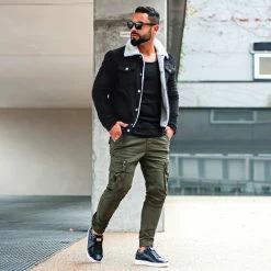 Tout neuf 🛒 Pantalon Cargo XQ01 Vert Kaki de John H ✔️ -John H Soldes john h 223073 XQ01 GREEN TPDT 20211207T081650 07