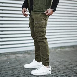 Tout neuf 🛒 Pantalon Cargo XQ01 Vert Kaki de John H ✔️ -John H Soldes john h 223073 XQ01 GREEN TPDT 20220204T073643 05