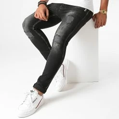 Nouveau 🔥 Jean Skinny Fit P253 Noir de John H 😍 -John H Soldes john h 230355 P253 20200901T183810 03