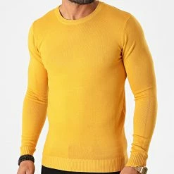 Meilleure vente 🛒 Pull ZW002 Jaune Moutarde de John H 🌟