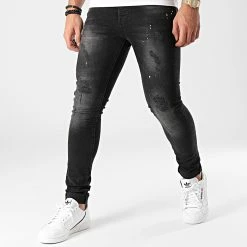 Nouveau 💯 Jean Skinny 20-2012 Gris Anthracite de John H ⌛