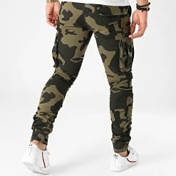 Sortie 😀 Jogger Pant P681 Vert Kaki Camo de John H 🎁 -John H Soldes john h 243809 P681 GREEN 20201214T145651 04