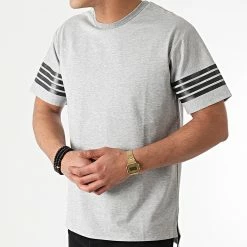 Tout neuf 😀 Tee 👚 Shirt XW929 Gris Chiné de John H 😍 -John H Soldes john h 252554 XW929 GREY 20210219T152137 03