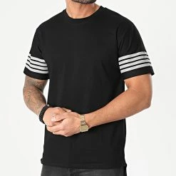 Bon marché 🧨 Tee 👚 Shirt XW929 Noir Réfléchissant de John H ✨ -John H Soldes john h 252564 XW929 BLACK 20210217T162024 03