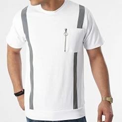 Budget 👏 Tee 👕 Shirt Poche XW915 Blanc Réfléchissant de John H ⭐ 9 Budget 👏 Tee 👕 Shirt Poche XW915 Blanc Réfléchissant de John H ⭐ -John H Soldes john h 256837 XW915 WHITE 20210316T153140 03
