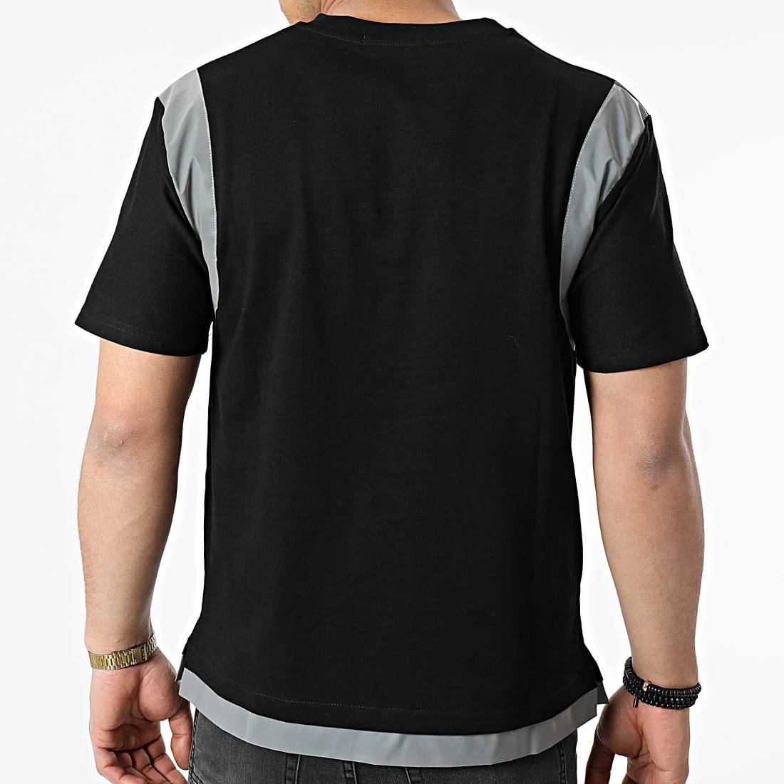 Remise ❤️ Tee 👕 Shirt Oversize SW914 Noir Réfléchissant de John H ✔️ 6 Remise ❤️ Tee 👕 Shirt Oversize SW914 Noir Réfléchissant de John H ✔️ – Image 4