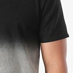 Meilleure affaire 😀 Tee 👚 Shirt Oversize T110 Noir Gris Chiné Dégradé de John H 🔥 -John H Soldes john h 262608 T110 BLACK ASH 20210421T141102 02