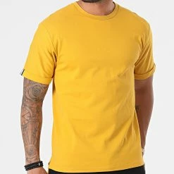 Le moins cher 🛒 Tee 👚 Shirt Oversize T112 Jaune Réfléchissant de John H 🔥