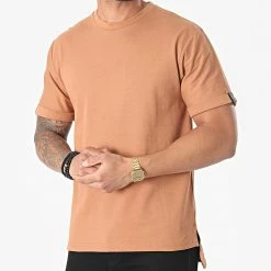 Grosses soldes 🔔 Tee 👚 Shirt Oversize T112 Camel Réfléchissant de John H 👍