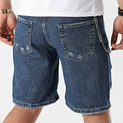 Meilleure vente 🧨 Short Jean SEU502 Bleu Denim de John H 🔥 -John H Soldes john h 266179 SEU502 08 20210519T124047 04