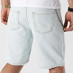 Offres 🤩 Short Jean RR114 Bleu Wash de John H 🎁 -John H Soldes john h 266183 RR114 JH03 20210519T135025 04