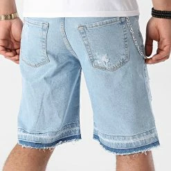Coupon ⭐ Short Jean SEU502 Bleu Wash de John H 🔥 -John H Soldes john h 266185 SEU502 09 20210519T134959 04