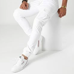 Bon marché 🌟 Pantalon Cargo XQ06 Blanc de John H 👏 -John H Soldes john h 274001 XQ06 WHITE 20210712T160632 03