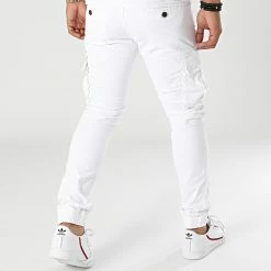 Bon marché 🌟 Pantalon Cargo XQ06 Blanc de John H 👏 -John H Soldes john h 274001 XQ06 WHITE 20210712T160634 04