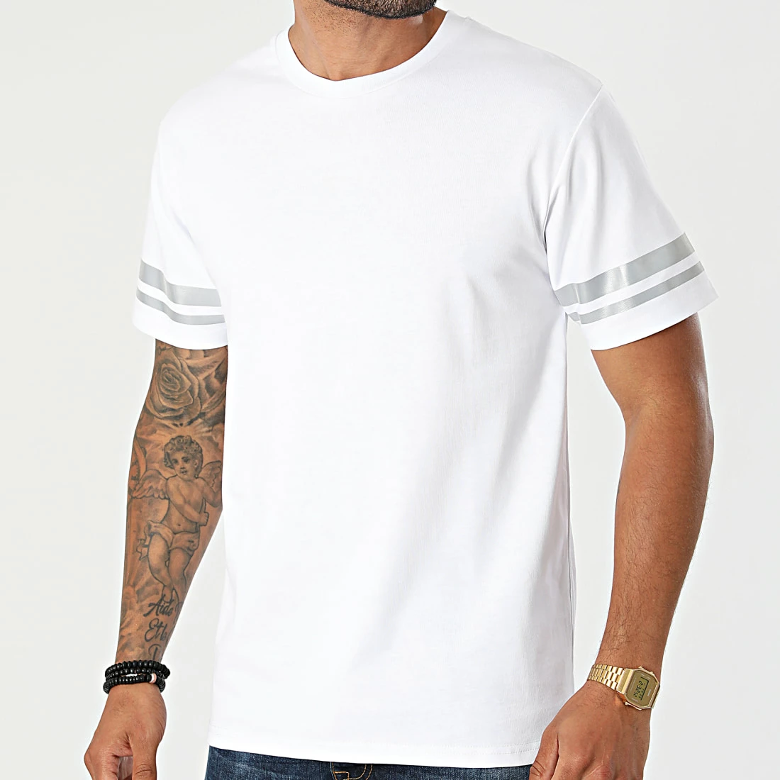 Promo ⌛ Tee 👕 Shirt Réfléchissant T123 Blanc de John H 😀 3 Promo ⌛ Tee 👕 Shirt Réfléchissant T123 Blanc de John H 😀