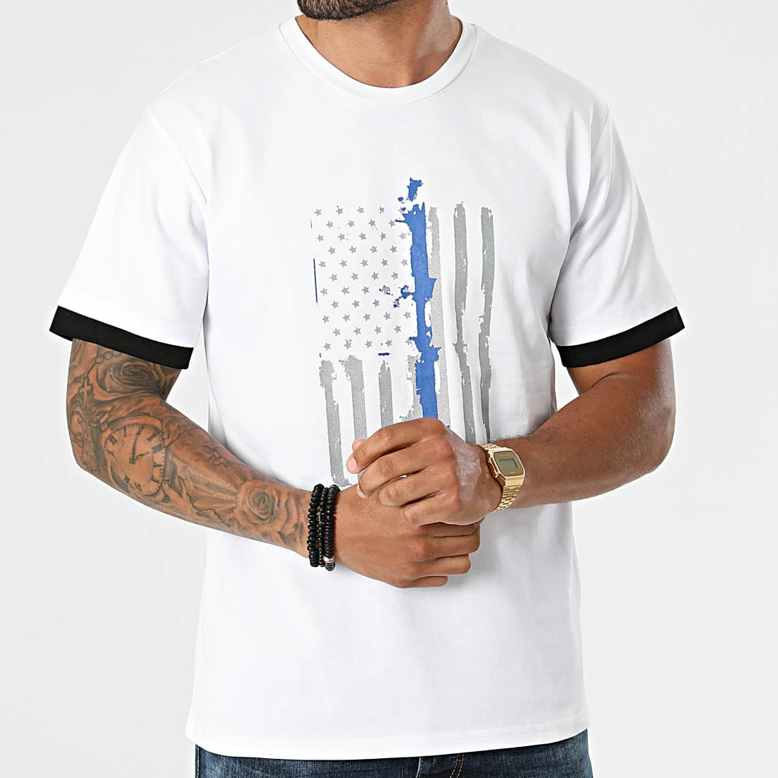 Acheter 🎁 Tee 👚 Shirt T117 Blanc de John H 🌟 5 Acheter 🎁 Tee 👚 Shirt T117 Blanc de John H 🌟 – Image 3