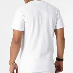 Nouveau 🥰 Ensemble Tee 👕 Shirt Short Jogging Réfléchissant P2178 Blanc de John H 😉 -John H Soldes john h 274019 P2178 WHITE 20210803T140310 04