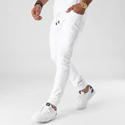 Budget ⭐ Jogger Pant XWP6085 Blanc de John H 🧨 -John H Soldes john h 281359 XWP6085 WHITE CORDON WHITE 20210827T155248 03