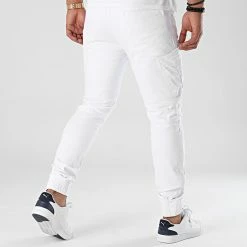 Budget ⭐ Jogger Pant XWP6085 Blanc de John H 🧨 -John H Soldes john h 281359 XWP6085 WHITE CORDON WHITE 20210827T155249 04
