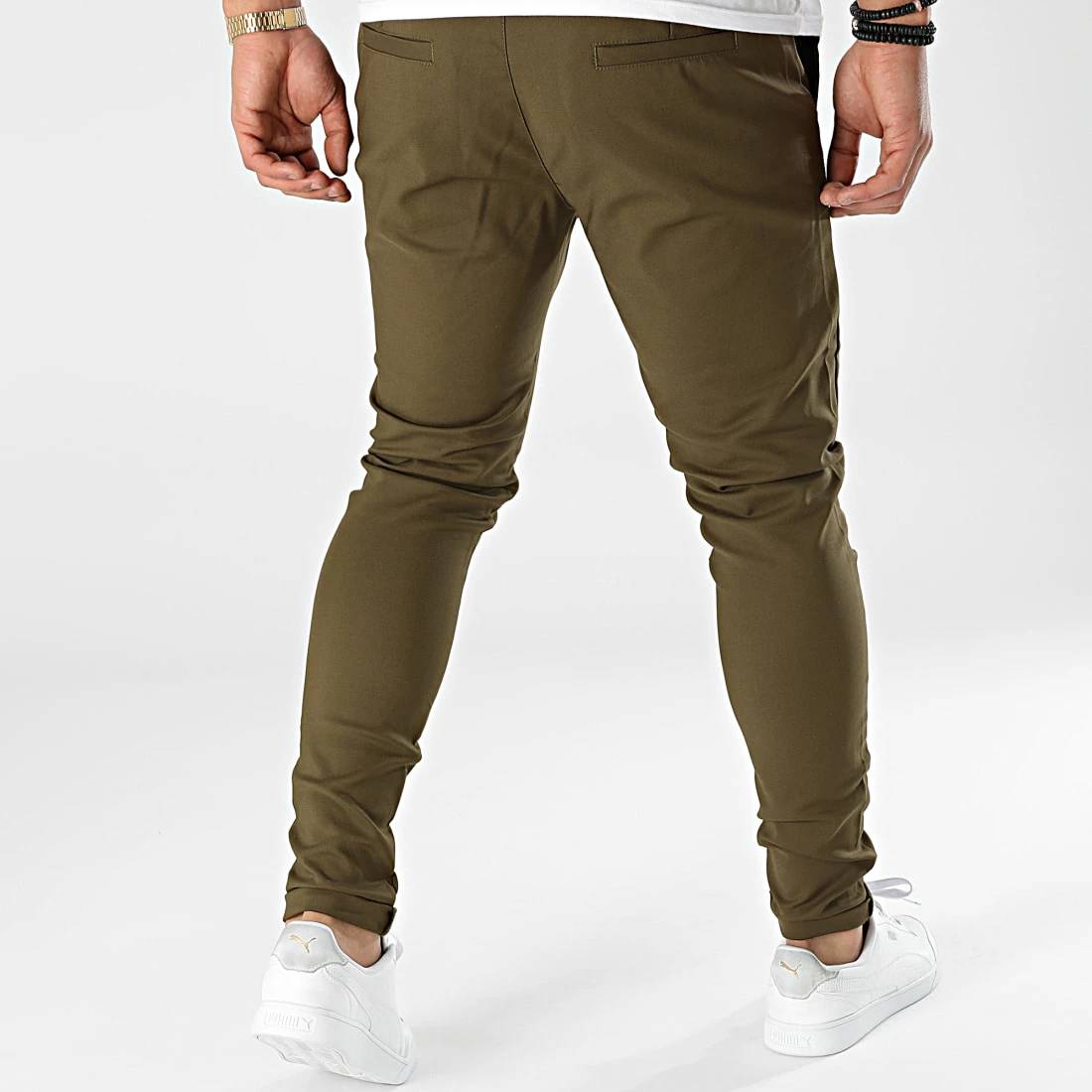 Meilleur prix 🛒 Pantalon Chino P5532 Vert Kaki de John H 🤩 6 Meilleur prix 🛒 Pantalon Chino P5532 Vert Kaki de John H 🤩 – Image 4