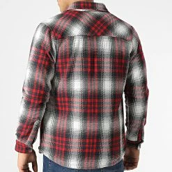 Nouveau ✔️ Surchemise A Carreaux 3103 Blanc Rouge de John H 👏 -John H Soldes john h 294317 3103 RED 20211209T153800 04