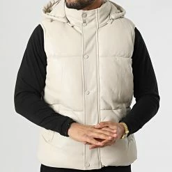 Meilleure affaire ⌛ Doudoune Sans Manches A Capuche M2110 Beige de John H 🎁 -John H Soldes john h 294388 M2110 BEIGE 20211213T111209 03