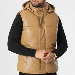 Acheter 😉 Doudoune Sans Manches A Capuche M2110 Camel de John H ✔️ -John H Soldes john h 294391 M2110 CAMEL 20211213T111148 03