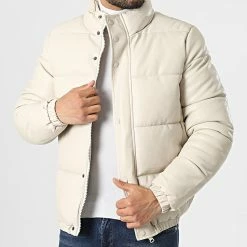 De gros 🎁 Veste Zippée M2111 Beige de John H ✔️