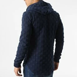 Vente flash ✨ Sweat Capuche Oversize DD25 Bleu Marine de John H ✔️ -John H Soldes john h 294720 DD25 ROYAL BLUE 20211210T150536 04