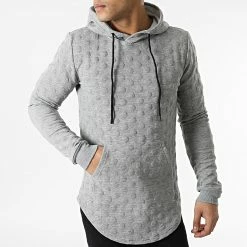 Grosses soldes ✔️ Sweat Capuche Oversize DD25 Gris Chiné de John H 🎉 -John H Soldes john h 294722 DD25 LIGHT GREY 20211209T160900 03