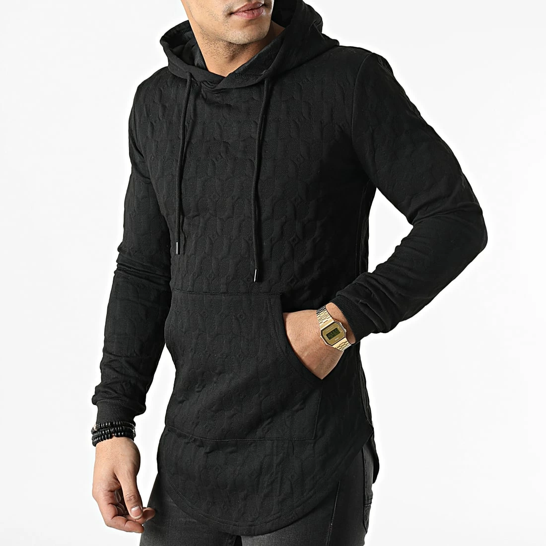 Nouveau 💯 Sweat Capuche Oversize DD21 Noir de John H 😍 5 Nouveau 💯 Sweat Capuche Oversize DD21 Noir de John H 😍 – Image 3