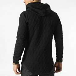 Nouveau 💯 Sweat Capuche Oversize DD21 Noir de John H 😍 9 Nouveau 💯 Sweat Capuche Oversize DD21 Noir de John H 😍 -John H Soldes john h 294769 DD21 BLACK 20211209T154640 04