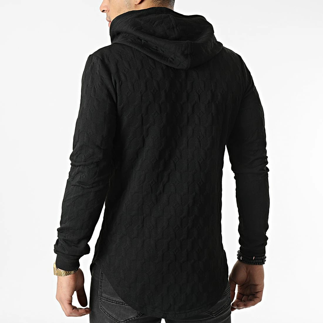 Nouveau 💯 Sweat Capuche Oversize DD21 Noir de John H 😍 6 Nouveau 💯 Sweat Capuche Oversize DD21 Noir de John H 😍 – Image 4