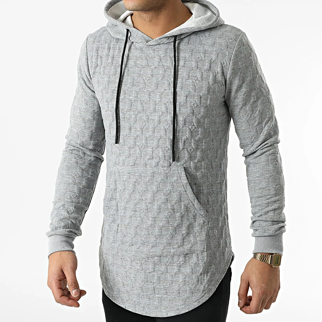 Budget 👍 Sweat Capuche Oversize DD21 Gris Chiné de John H 😀 3 Budget 👍 Sweat Capuche Oversize DD21 Gris Chiné de John H 😀