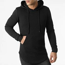 Sortie 👏 Sweat Capuche Oversize A Carreaux DD10 Noir de John H 🌟 -John H Soldes john h 294774 DD10 BLACK 20211209T154928 03