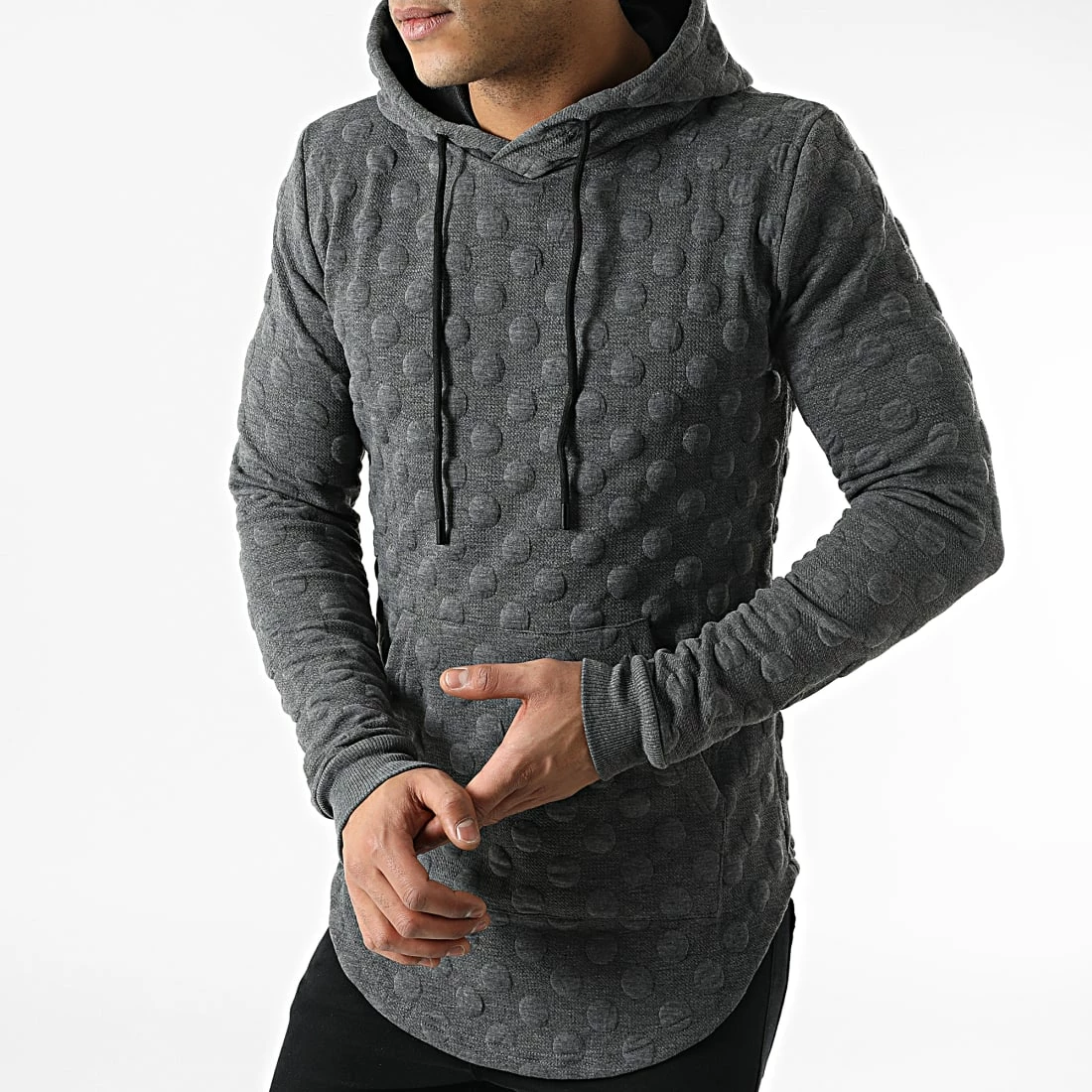 Meilleur prix 🥰 Sweat Capuche Oversize DD25 Gris Anthracite Chiné de John H 🔔 5 Meilleur prix 🥰 Sweat Capuche Oversize DD25 Gris Anthracite Chiné de John H 🔔 – Image 3