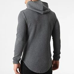 Acheter 🛒 Sweat Capuche Oversize DD23 Gris Anthracite de John H ✨ -John H Soldes john h 294810 DD23 GRAY 20220222T152641 04