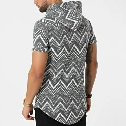 Coupon ❤️ Tee 👕 Shirt Capuche Oversize DD19 Gris Blanc de John H 💯 -John H Soldes john h 300092 DD19 WHITE ASH 20220126T160443 04