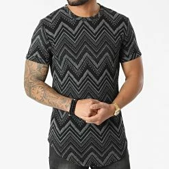 Acheter ✔️ Tee 👚 Shirt Oversize DD18 Noir Gris Anthracite de John H ❤️ -John H Soldes john h 300108 DD18 BLACK ASH 20220126T160502 03