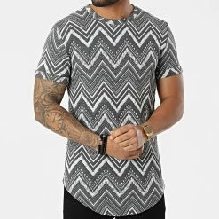 Coupon ⌛ Tee 👚 Shirt Oversize DD18 Blanc Gris Anthracite de John H 😉 -John H Soldes john h 300110 DD18 WHITE ASH 20220126T160427 03