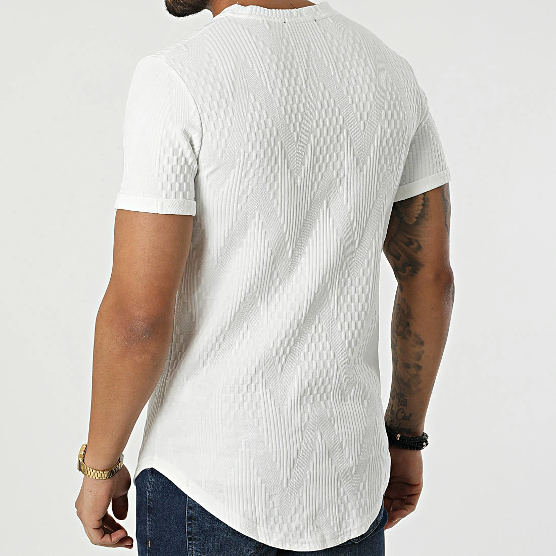 Sortie 🌟 Tee 👚 Shirt Oversize DD40 Blanc de John H 💯 6 Sortie 🌟 Tee 👚 Shirt Oversize DD40 Blanc de John H 💯 – Image 4