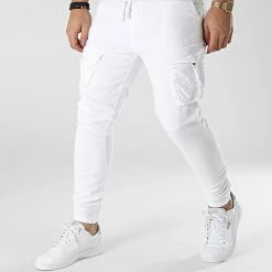 Bon marché ⭐ Jogger Pant Slim 5536 Blanc de John H 😉